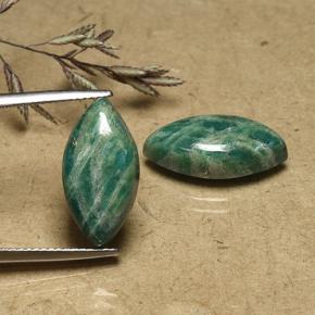 12.58 ct natürliche Kühles Grün Amazonit-Edelsteine, Marquise, Lichtundurchlässig