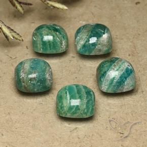 9.00 ct natürliche Kühles Grün Amazonit-Edelsteine, Kissen, Lichtundurchlässig