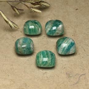 9.00 ct natürliche Kühles Grün Amazonit-Edelsteine, Kissen, Lichtundurchlässig