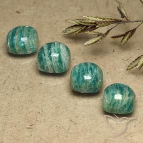 8.14 ct natürliche Kieferngrün Amazonit-Edelsteine, Kissen, Lichtundurchlässig