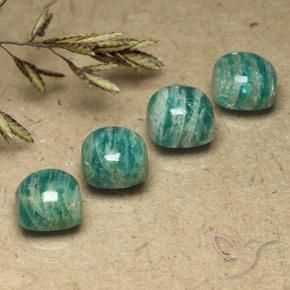 8.14 ct natürliche Kieferngrün Amazonit-Edelsteine, Kissen, Lichtundurchlässig