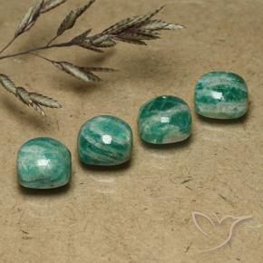 7.14 ct natürliche Kühles Grün Amazonit-Edelsteine, Kissen, Lichtundurchlässig