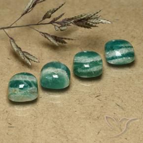 7.03 ct natürliche Kieferngrün Amazonit-Edelsteine, Kissen, Lichtundurchlässig