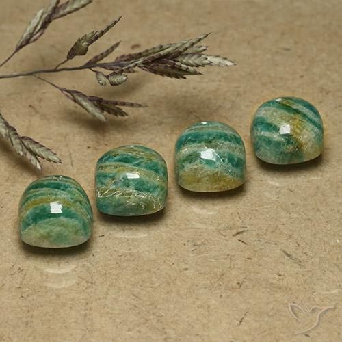 8.58 ct natürliche Mittel-Dunkelgrün Amazonit-Edelsteine, Kissen, Lichtundurchlässig