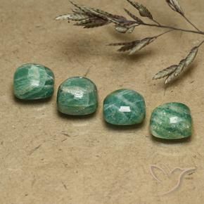6.36 ct natürliche Cooles Kieferngrün Amazonit-Edelsteine, Kissen, Lichtundurchlässig