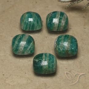9.24 ct natürliche Kieferngrün Amazonit-Edelsteine, Kissen, Lichtundurchlässig
