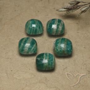 9.24 ct natürliche Kieferngrün Amazonit-Edelsteine, Kissen, Lichtundurchlässig