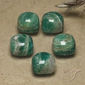 10.90 ct natürliche Kühles Grün Amazonit-Edelsteine, Kissen, Lichtundurchlässig