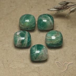 10.90 ct natürliche Kühles Grün Amazonit-Edelsteine, Kissen, Lichtundurchlässig