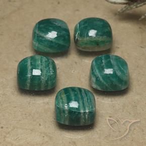 9.44 ct natürliche Kühles Grün Amazonit-Edelsteine, Kissen, Lichtundurchlässig