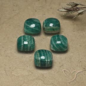 9.44 ct natürliche Kühles Grün Amazonit-Edelsteine, Kissen, Lichtundurchlässig