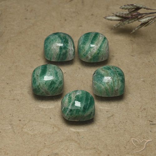11.02 ct natürliche Kühles Grün Amazonit-Edelsteine, Kissen, Lichtundurchlässig