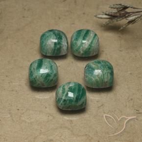 11.02 ct natürliche Kühles Grün Amazonit-Edelsteine, Kissen, Lichtundurchlässig