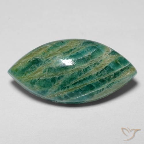 7.12ct Natürlicher Mittelgrün Amazonit, Marquise, Lichtundurchlässig