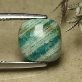 9,17 ctw natürlicher Kieferngrün Amazonit, Kissenschliff, Lichtundurchlässig