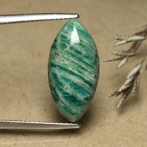9,17 ctw natürlicher Mittelgrün Amazonit, Marquise, Lichtundurchlässig