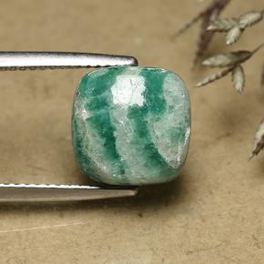 9,17 ctw natürlicher Kühles Grün Amazonit, Kissenschliff, Lichtundurchlässig