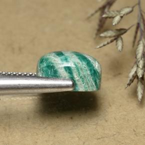 9,17 ctw natürlicher Kühles Grün Amazonit, Kissenschliff, Lichtundurchlässig