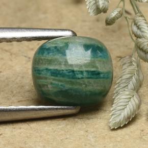 9,17 ctw natürlicher Blau-grün Amazonit, Kissenschliff, Lichtundurchlässig