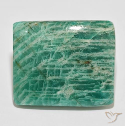 75.66ct Natürlicher Kühles Grün Amazonit, Kissen, Lichtundurchlässig