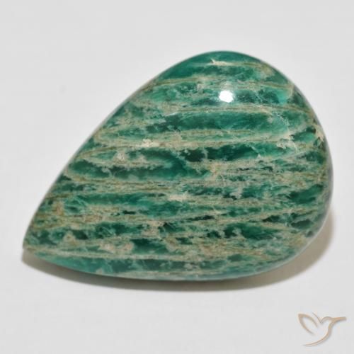60.98ct Natürlicher Kieferngrün Amazonit, Birnenform, Lichtundurchlässig