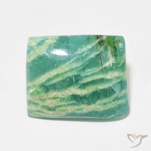 12.36ct Natürlicher Mittelgrün Amazonit, Baguette, Lichtundurchlässig