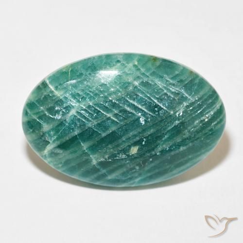 59.73ct Natürlicher Kieferngrün Amazonit, Oval, Lichtundurchlässig