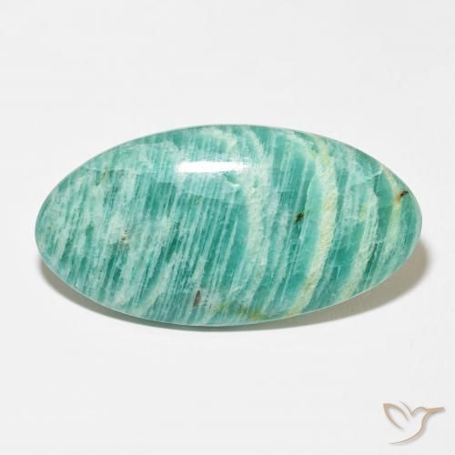 37.25ct Natürlicher Medium Dark-Green Amazonit, Oval, Lichtundurchlässig