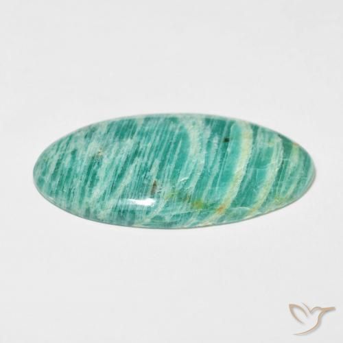 9,17 ctw natürlicher Medium Dark-Green Amazonit, Oval, Lichtundurchlässig