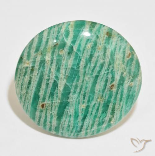 81.57ct Natürlicher Vielfarbig-grün Amazonit, Oval, Lichtundurchlässig