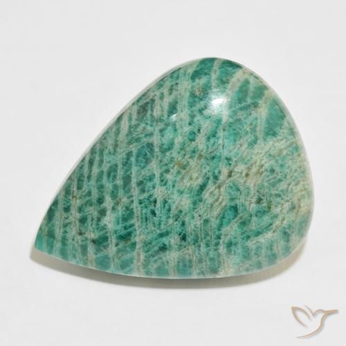 68.10ct Natürlicher Vielfarbig-grün Amazonit, Birnenform, Lichtundurchlässig