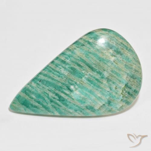 104.76ct Natürlicher Vielfarbig-grün Amazonit, Birnenform, Lichtundurchlässig