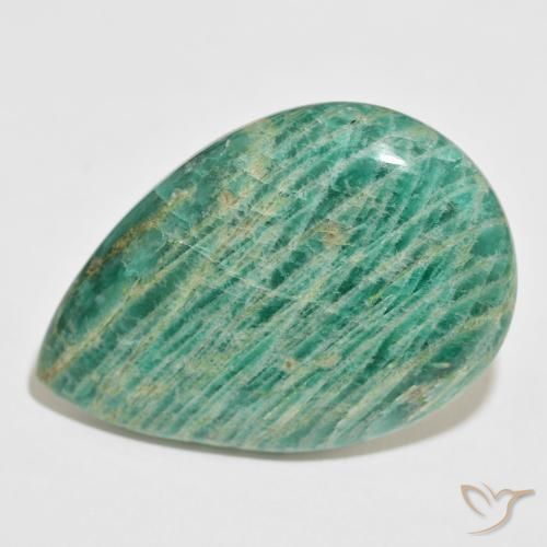 70.18ct Natürlicher Mittelgrün Amazonit, Birnenform, Lichtundurchlässig
