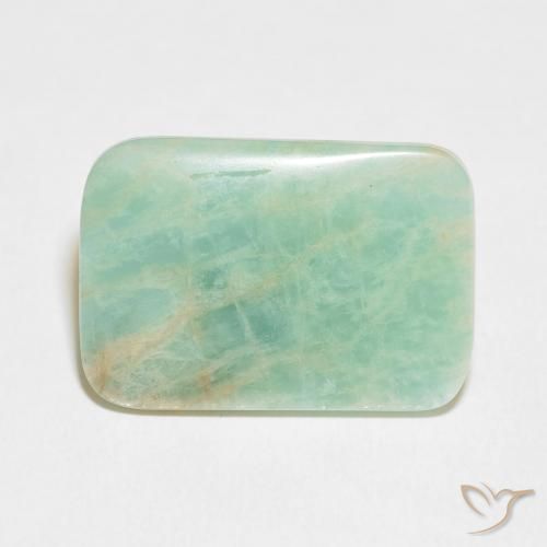 11.51ct Natürlicher Helles Moosgrün Amazonit, Kissen, Lichtundurchlässig, Photo A