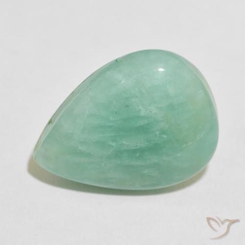 15.86ct Natürlicher hellblau-grün Amazonit, Birnenform, Lichtundurchlässig