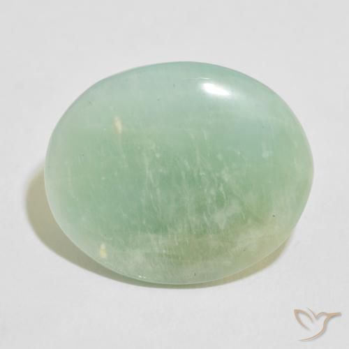15.57ct Natürlicher hellgrün Amazonit, Oval, Lichtundurchlässig