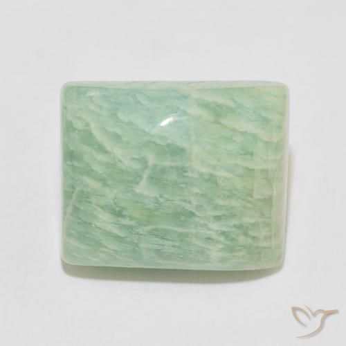 12.56ct Natürlicher Moosiges Grün Amazonit, Baguette, Lichtundurchlässig