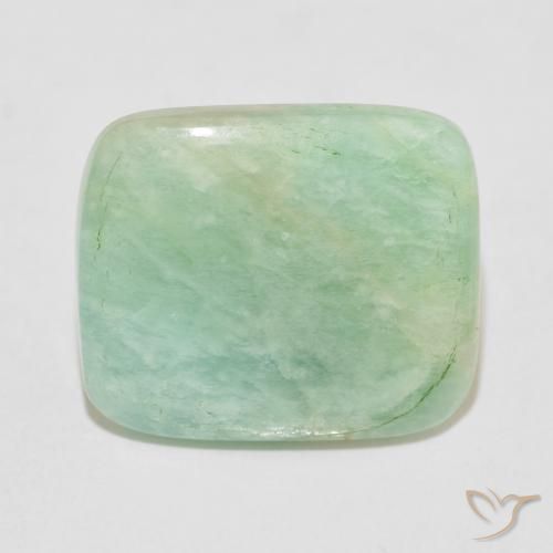15.17ct Natürlicher Grau Grün Amazonit, Kissen, Lichtundurchlässig