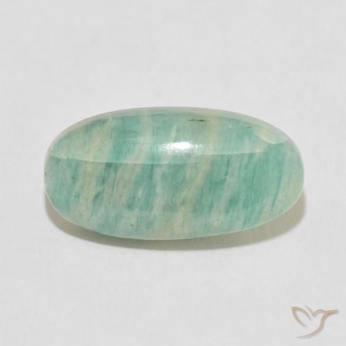 7.77ct Natürlicher Helles Meeresgrün Amazonit, Oval, Lichtundurchlässig
