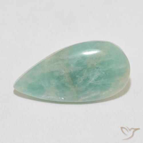 11.83ct Natürlicher hellgrün Amazonit, Birnenform, Lichtundurchlässig