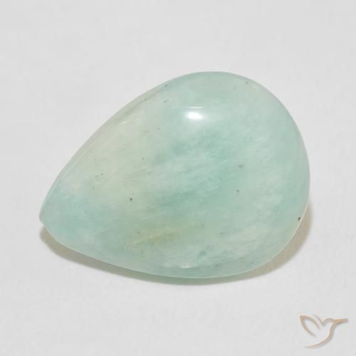 8.82ct Natürlicher hellblau-grün Amazonit, Birnenform, Lichtundurchlässig