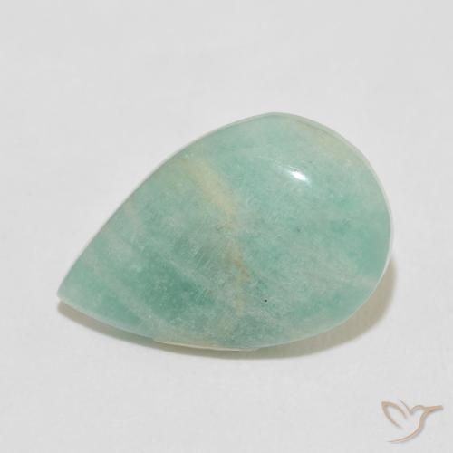 8.10ct Natürlicher Helles Meeresgrün Amazonit, Birnenform, Lichtundurchlässig