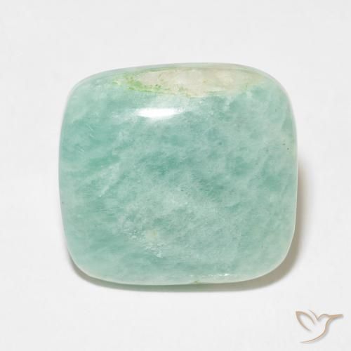 17.43ct Natürlicher hellblau-grün Amazonit, Kissen, Lichtundurchlässig, Photo A