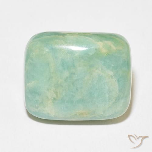 22.58ct Natürlicher Mittelgrün Amazonit, Kissen, Lichtundurchlässig
