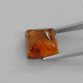 1,23 ctw natürlicher orangefarbener Bernstein, Transparent, Transparent / Lichtdurchlässig