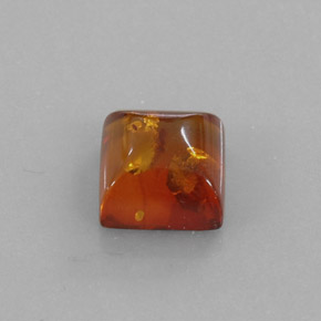 1,23 ctw natürlicher orangefarbener Bernstein, Transparent, Transparent / Lichtdurchlässig