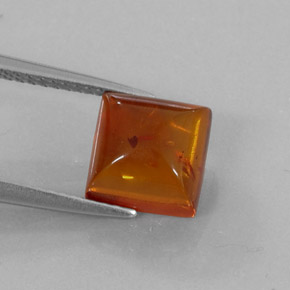 1,23 ctw natürlicher orangefarbener Bernstein, Transparent, Transparent / Lichtdurchlässig