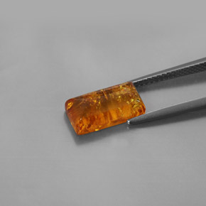 1,32 ctw natürlicher orangefarbener Bernstein, Transparent, Transparent / Lichtdurchlässig