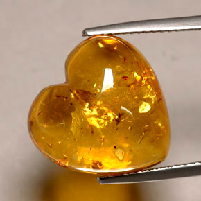 5,82 ctw natürlicher orangefarbener Bernstein, Transparent, Transparent / Lichtdurchlässig