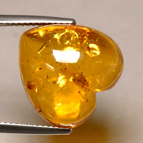 5,82 ctw natürlicher orangefarbener Bernstein, Transparent, Transparent / Lichtdurchlässig